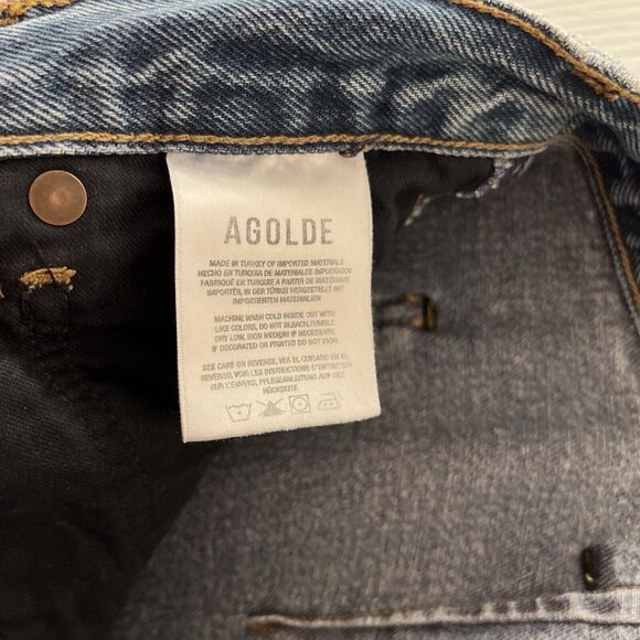 Agolde Rami Carpenter Jeans Women's 34 / 18 Repetition Blue Ankle Leg Revolve - Picture 10 of 13